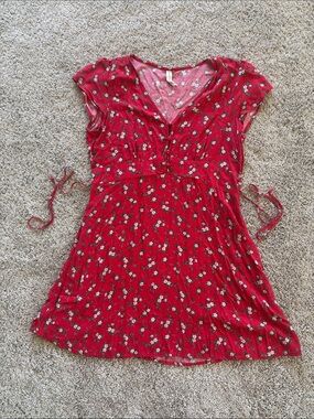Aeropostale Red Floral Mini Dress